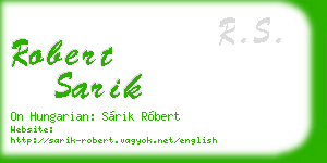 robert sarik business card